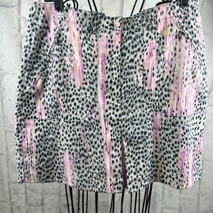 DKNY Golf Animal Print Skirt Under Shorts Stretchy Athletic Athleisure